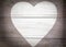 Perfect wood planks background with heart shape