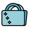 Perfectionism bag icon vector flat