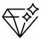 Perfectionism diamond icon, outline style