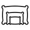 Perfectionism pillows icon, outline style