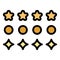 Perfectionism stars icon vector flat