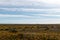 Perfectly flat huge open empty green landscape in Tankwa Karoo