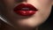 Perfectly formed lips that are the signature of classic beauty created with Generative AI