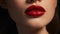 Perfectly formed lips that are the signature of classic beauty created with Generative AI