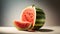 Perfectly riped fresh Watermelon. AI generative.