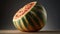 Perfectly riped fresh Watermelon. AI generative.