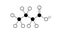perfluorobutanoic acid molecule, structural chemical formula, ball-and-stick model, isolated image perfluoroalkyl carboxylic acid