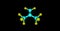 Perfluoroisobutene molecular structure isolated on black