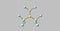 Perfluoroisobutene molecular structure isolated on grey