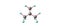 Perfluoroisobutene molecular structure isolated on white