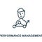 Perfomance Management icon from production management collection. Simple line Perfomance Management icon for templates, web design