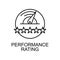 perfomance rating line icon. Element of human resources icon for mobile concept and web apps. Thin line perfomance rating icon can