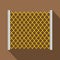 Perforated gate icon, flat style