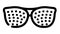 perforated glasses line icon animation