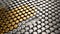 Perforated Metal With Silver And Gold Bullion: Close-up Shot Of 3d Dots