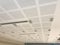 Perforated Metallic Grid ceiling design view or metallic false ceiling images of an office building roof decoration