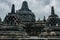 The perforated stupas on the top of the Borobudur Temple, Yogyakarta, Indonesia