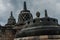 The perforated stupas on the top of the Borobudur Temple, Yogyakarta, Indonesia