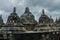 The perforated stupas on the top of the Borobudur Temple, Yogyakarta, Indonesia