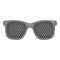 Perforating glasses icon, gray monochrome style