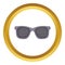 Perforating glasses vector icon