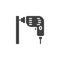 Perforator drilling wall vector icon