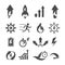 Performance, action, efficiency, growth vector icons