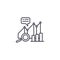 Performance analytics linear icon concept. Performance analytics line vector sign, symbol, illustration.