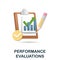 Performance Evaluations icon. 3d illustration from corporate development collection. Creative Performance Evaluations 3d
