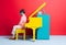 performance illustration people piano trend modern concept music colourful art. Generative AI.
