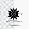 performance, progress, work, setting, gear Glyph Icon on Transparent Background. Black Icon
