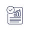 performance report line icon on white