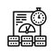 performance system line icon vector illustration