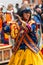 Performer at Jakar Dzong traditional culture festival in Bumthang, Bhutan