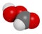 Performic acid (PFA) disinfectant molecule. 3D rendering.  Used as disinfectant and sterilizer. Atoms are represented as spheres