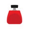 Perfume bottle care cosmetics liquid container vector icon flat. Closeup retro aromatic women glass sign