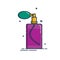 Perfume bottle isolated icon on white background. Flat style design. Spray system. Glamour container glass or plastic. Female