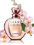Perfume bottle Vector realistic. Orchid flower scent. Product packaging mock up designs