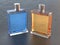 Perfume bottles - blue and orange