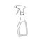 perfume and clothing fragrance sprayer bottle continuous line drawing