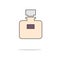 Perfume color thin line icon.Vector illustration