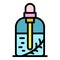 Perfume essential oil icon color outline vector