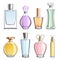 Perfume Glass Bottles Colorful Realistic