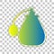 Perfume icon. Blue to green gradient Icon with Four Roughen Contours on stylish transparent Background. Illustration