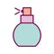 Perfume line and fill style icon vector design