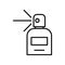 Perfume line icon. Bottle with perfume vector illustration isolated on white. Aroma outline style design, designed for