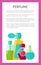 Perfume Poster Text Sample Vector Illustration