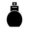 Perfume solid icon. Aroma bottle illustration isolated on white. Fragrance glyph style design, designed for web and app
