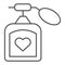 Perfume thin line icon. Aroma vector illustration isolated on white. Fragrance outline style design, designed for web