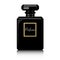 Perfume vector print. Black bottle haute couture, beauty stylish illustration. Aroma liquid. Cosmetic fragrance